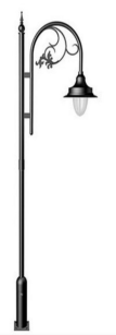 Decorative lamp arm pole